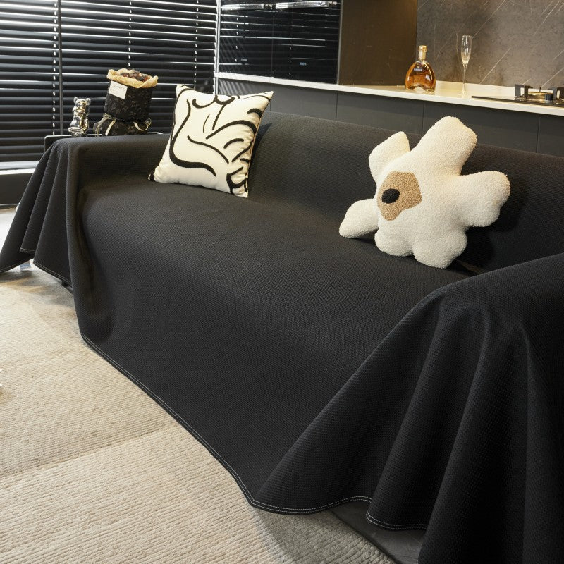 Plush Textured Water Resistant Sofa Throw Blanket