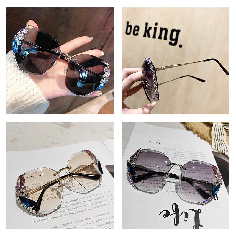 Premium Rimless Crystal Pilot Shades