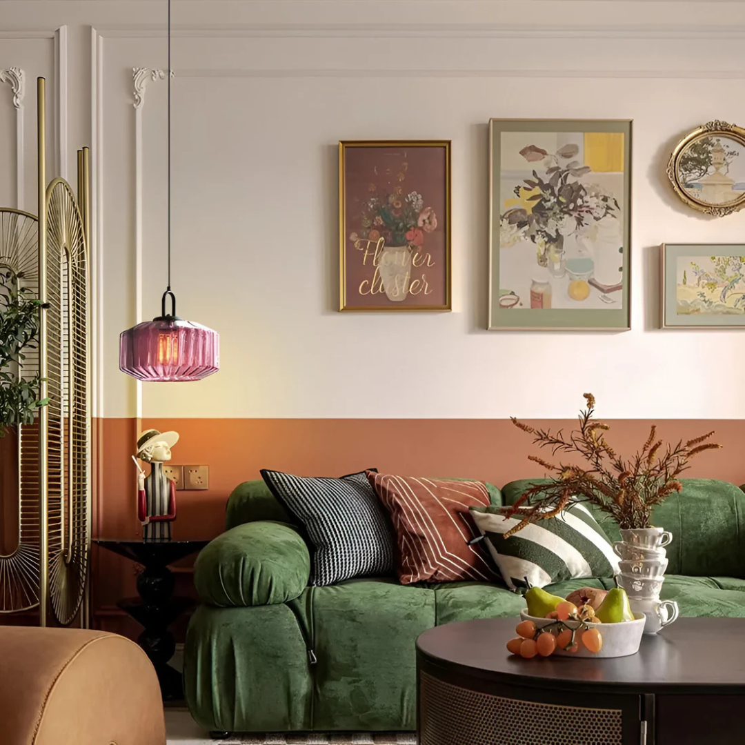 Classic Multicolor Hanging Glass Lamp