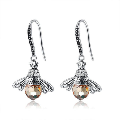 Colorful Bee Drop Earrings