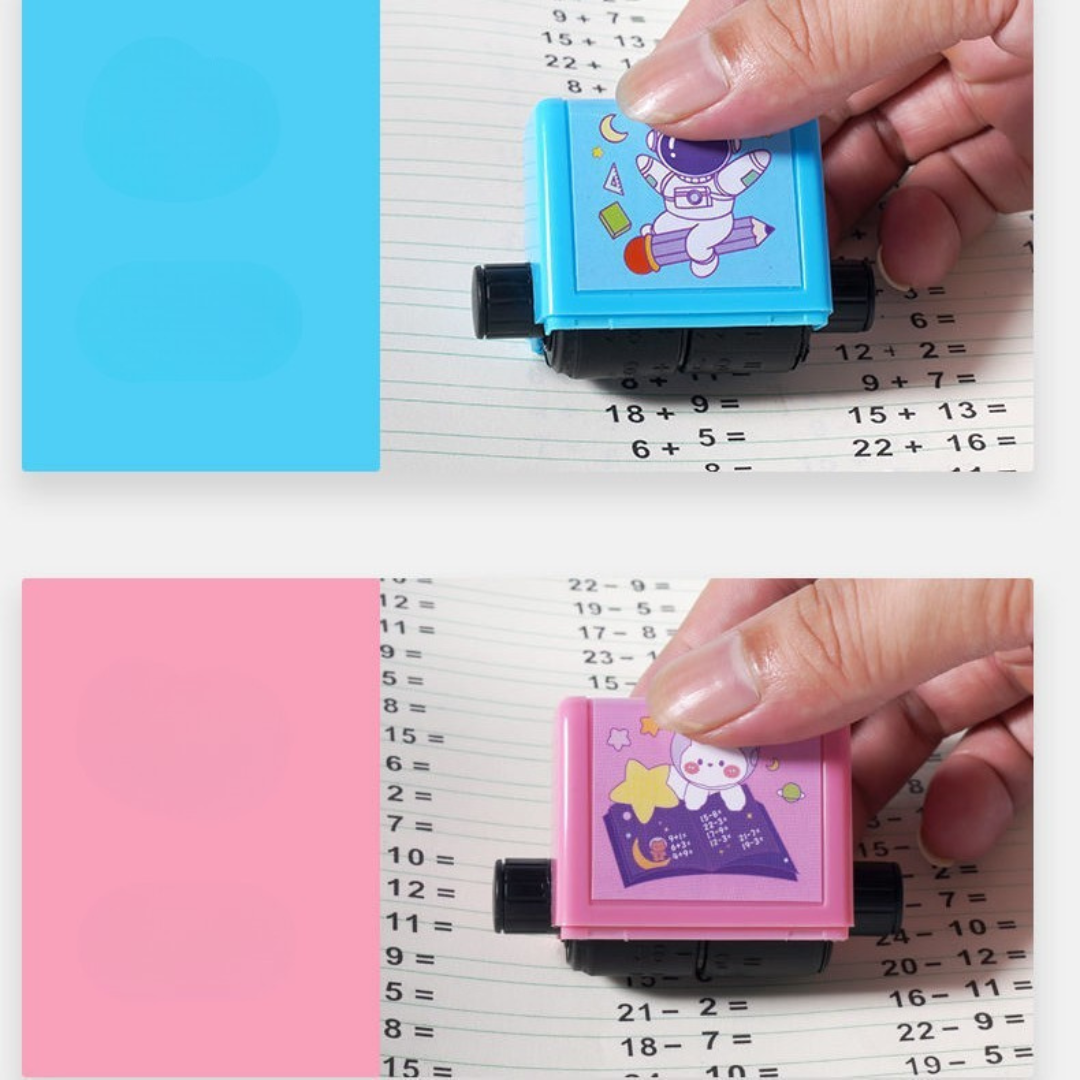 Fun Math Stamp Roller for Kids Learning