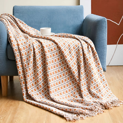 Cozy Throw Blanket with Fringe