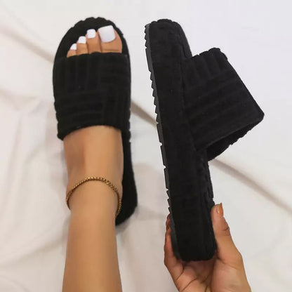 Plush Fuzzy Home Slippers