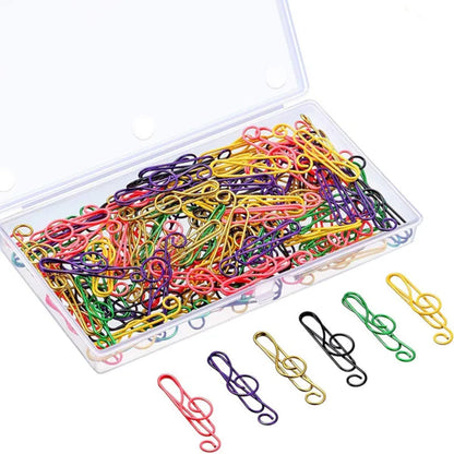 Colorful Metal Music Shaped Paperclips