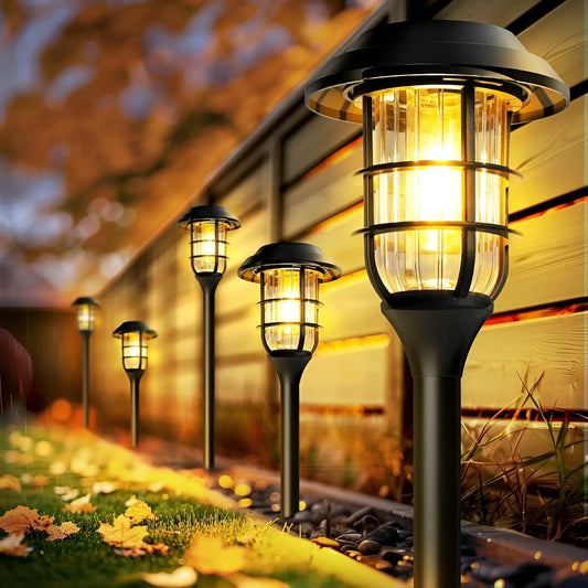 Bright Outdoor Solar Garden Lights Set of 6 - Luxicro