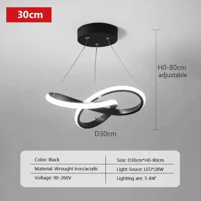 Modern Wave LED Ceiling Lamp