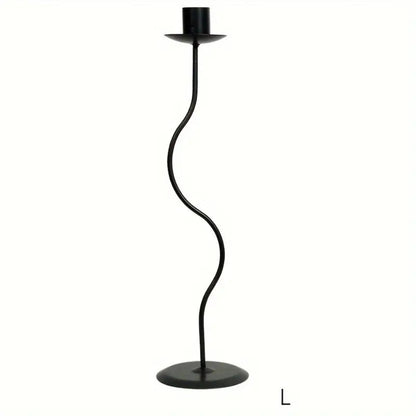 Ornate Round Iron Candle Holder