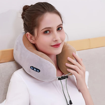 Plush U-Shaped Neck Support Pillow