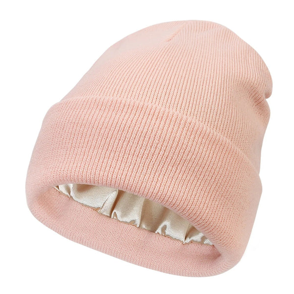 Soft Silk Winter Beanie - Warm Hair Protection Hat