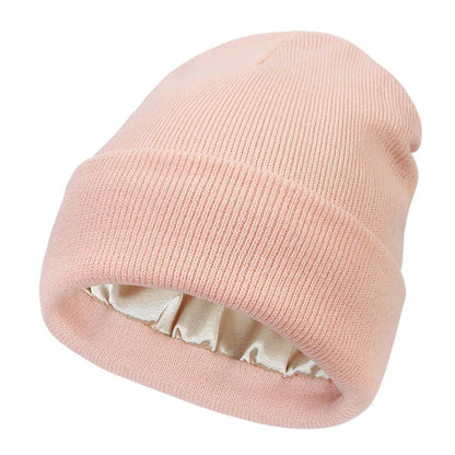 Soft Silk Winter Beanie - Warm Hair Protection Hat