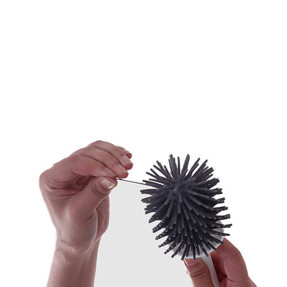 Ergonomic Silicone Toilet Brush with Holder