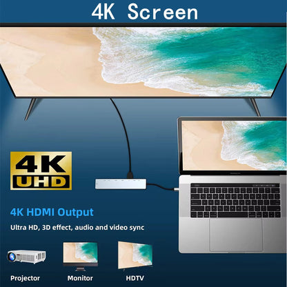 Portable USB-C Hub Multi Port Adapter Station