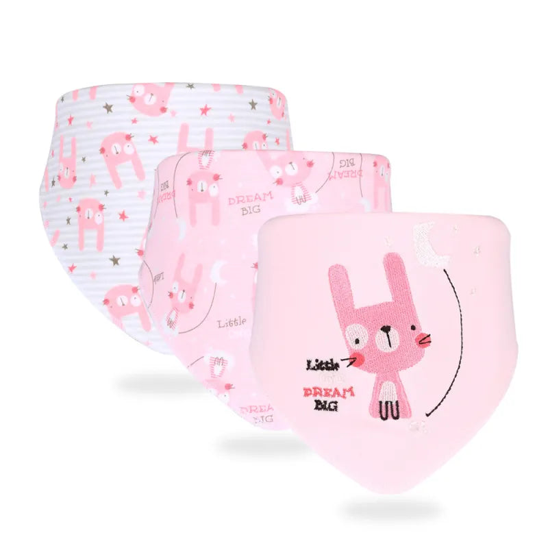 Adorable Baby Drool Bib Set Soft Cotton Cloths - Luxicro