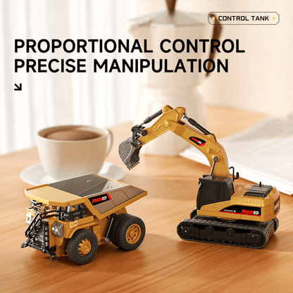 Compact RC Construction Vehicle Playset