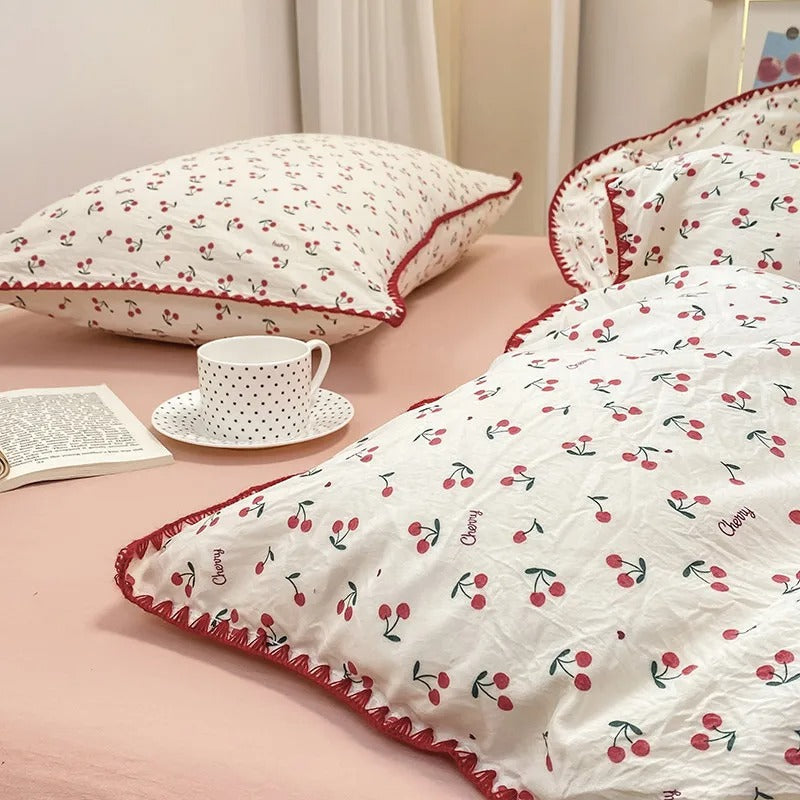 Beautiful Floral 4 Piece Bed Sheet Set - Luxicro
