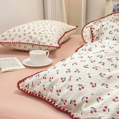 Beautiful Floral 4 Piece Bed Sheet Set - Luxicro