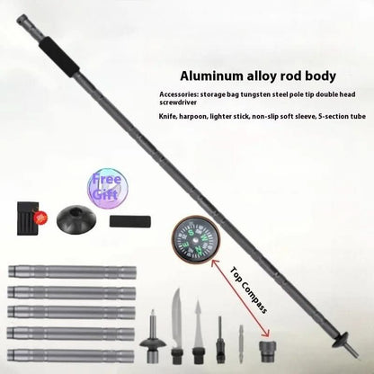 Durable Hiking Pole with Multi Tool for Outdoor Use