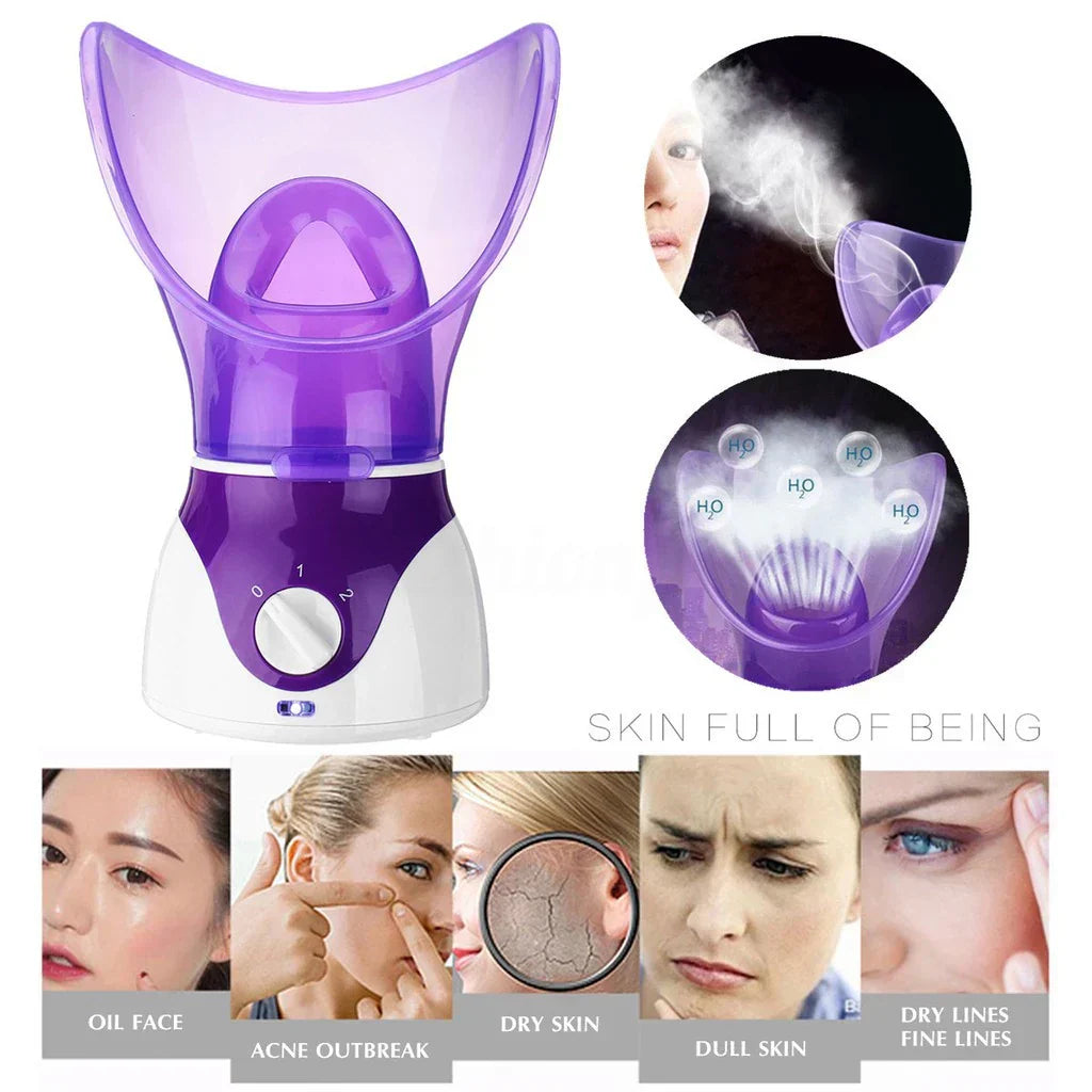 Compact Face Steamer With Adjustable Mist Setting