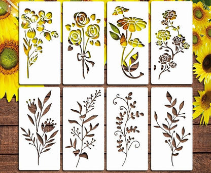Big Floral Wall Stencil Kit - Outdoor Decor