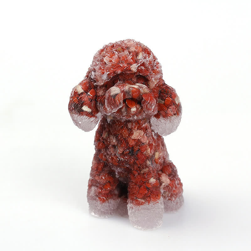 Shiny Gemstone Dog Ornament Figure