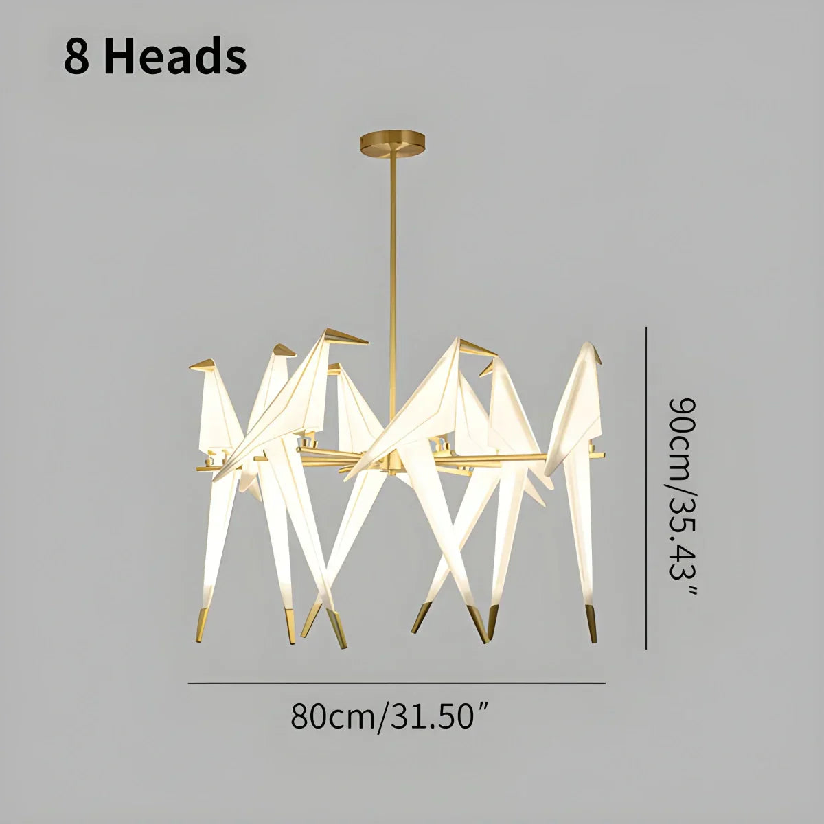 Delicate White Bird Pendant Light Fixture