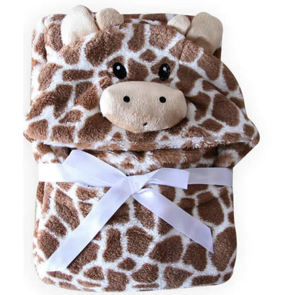 Cozy Kids Hooded Towel with Fun Animal Print