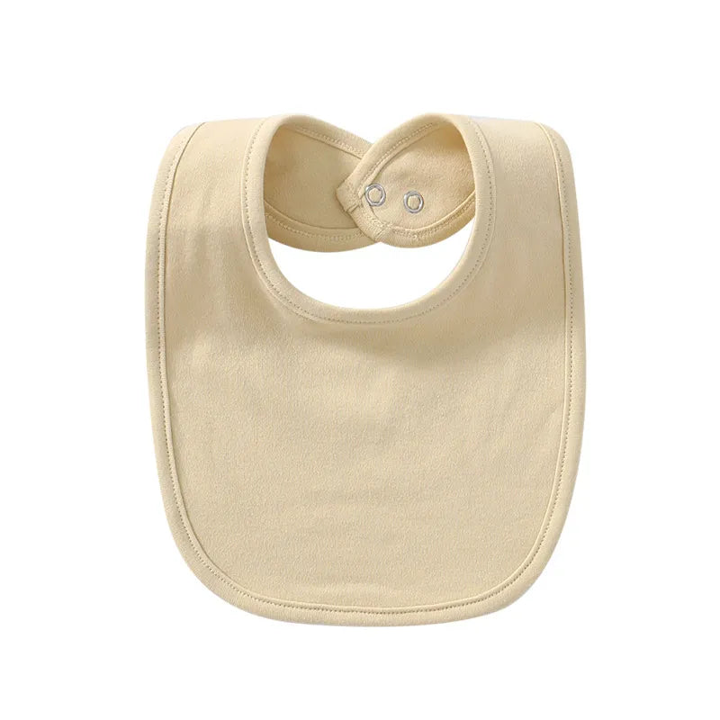 Gentle Baby Bib Soft Cotton Absorbent Snap Fastener - Luxicro