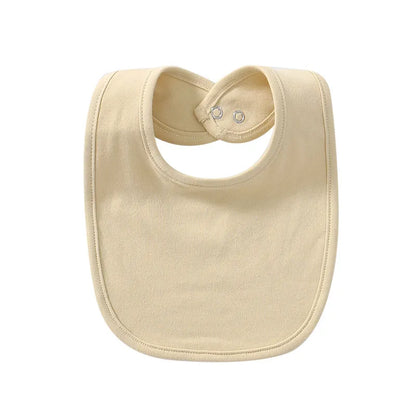 Gentle Baby Bib Soft Cotton Absorbent Snap Fastener - Luxicro