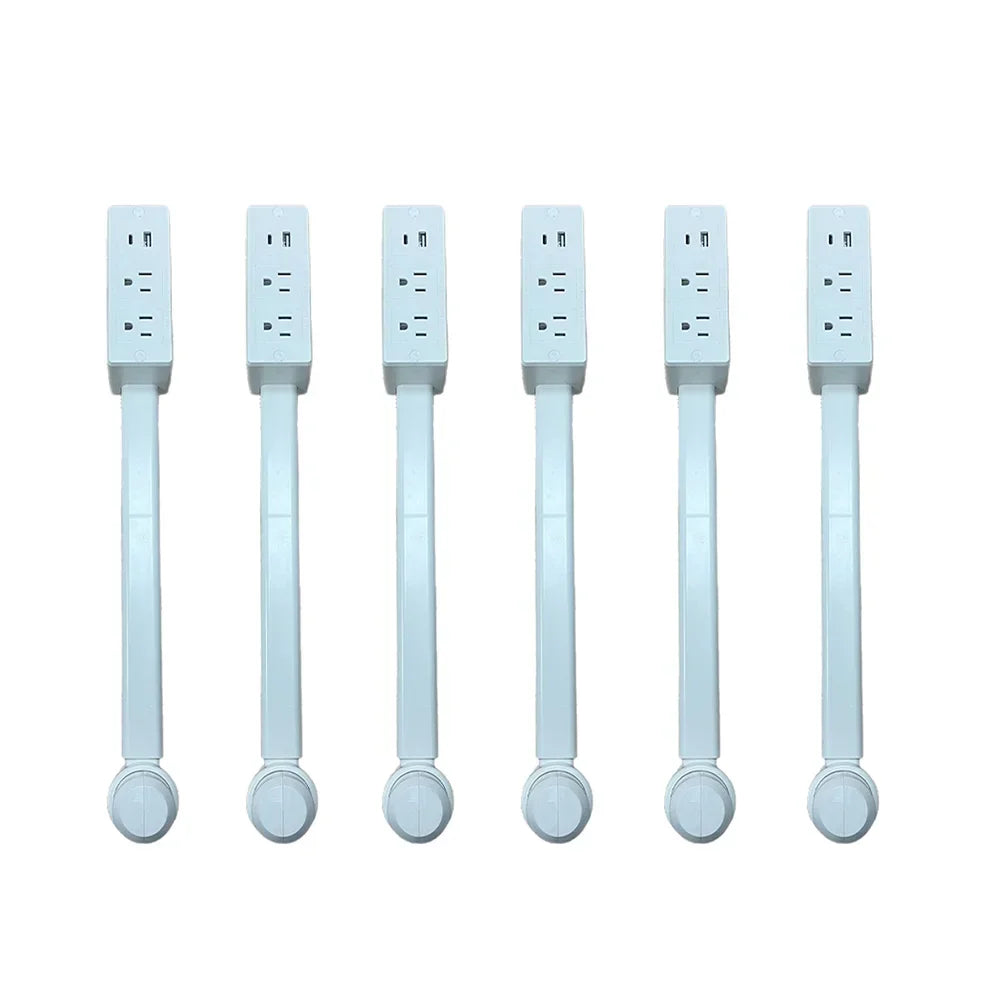 Compact USB Power Strip with Rotating Plug Outlet
