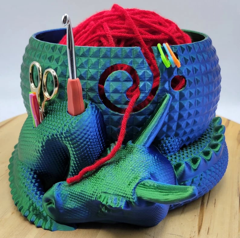 Large Fantasy Dragon Fibre Basket
