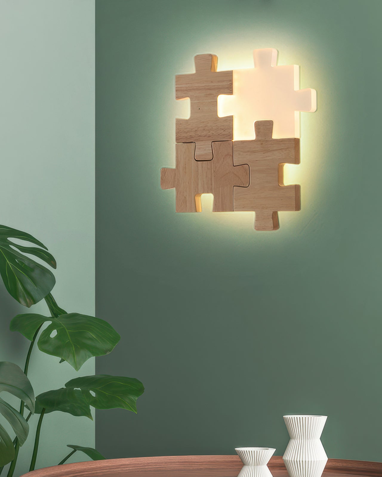 Rustic Wooden LED Wall Light Sconce Lamp