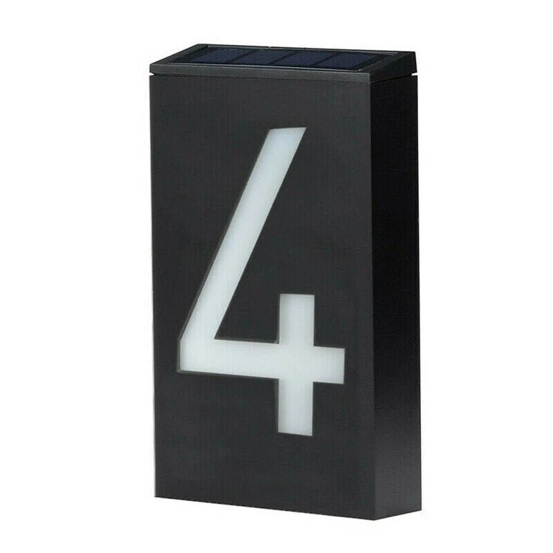 Energy Efficient Outdoor House Number Plate