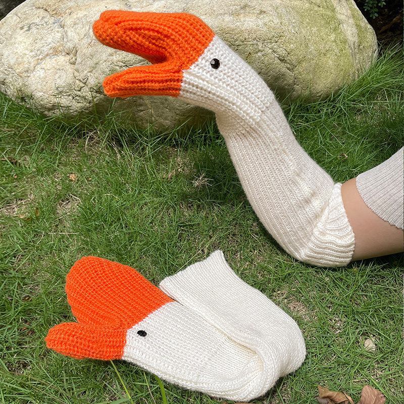 Quirky Knitted Bird Gloves