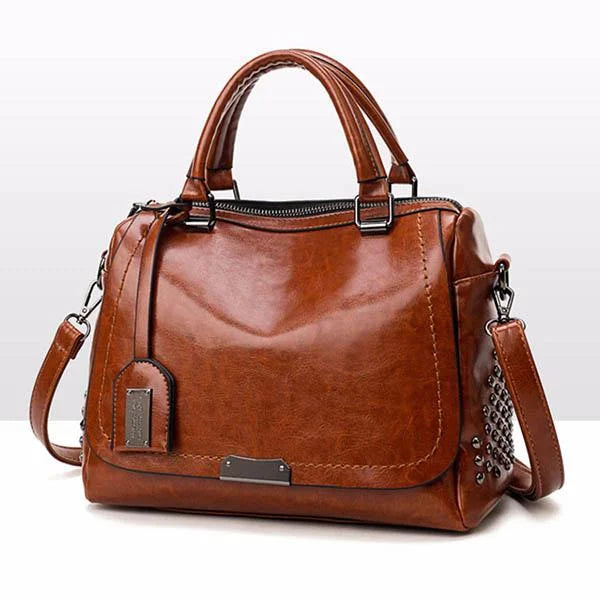Elegant Women's Real Leather Shoulder Bag