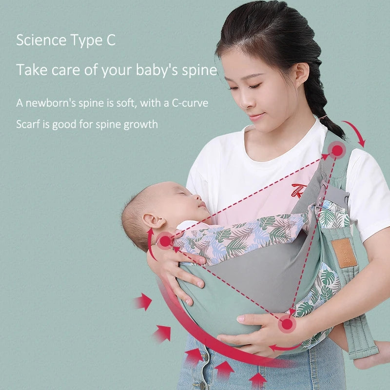 Comfortable Infant Sling with Ergonomic Back Strap