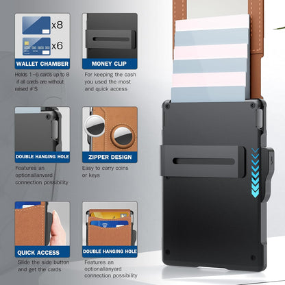 Slim Men's Leather Wallet with RFID Card Holder
