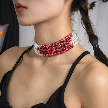 Dark Punk Metal Chain Necklace