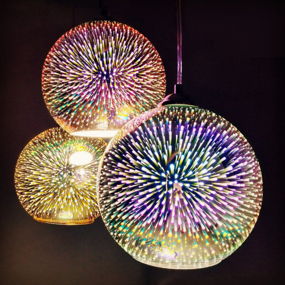 Beautiful Colored Glass Hanging Light Fixture