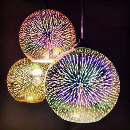 Beautiful Colored Glass Hanging Light Fixture