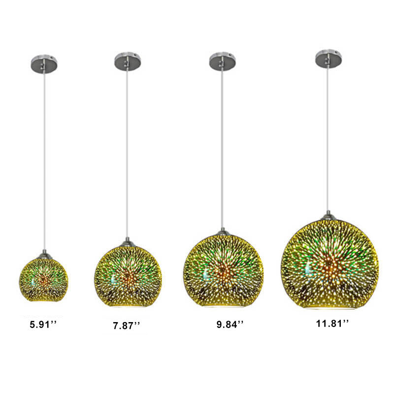 Beautiful Colored Glass Hanging Light Fixture