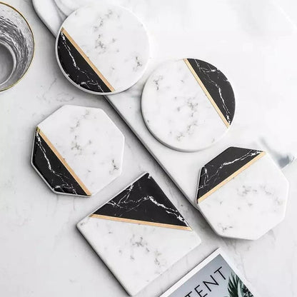 Stylish White Marble Coasters