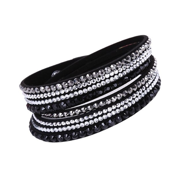 Shiny Ladies Glittering Multi Layer Bracelet - Luxicro