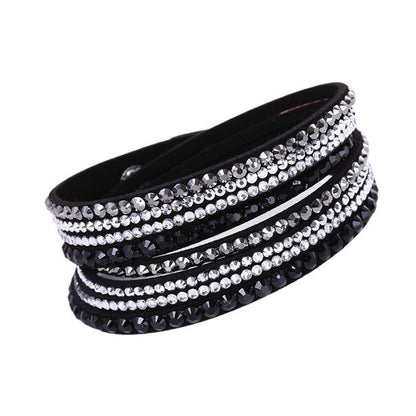 Shiny Ladies Glittering Multi Layer Bracelet - Luxicro