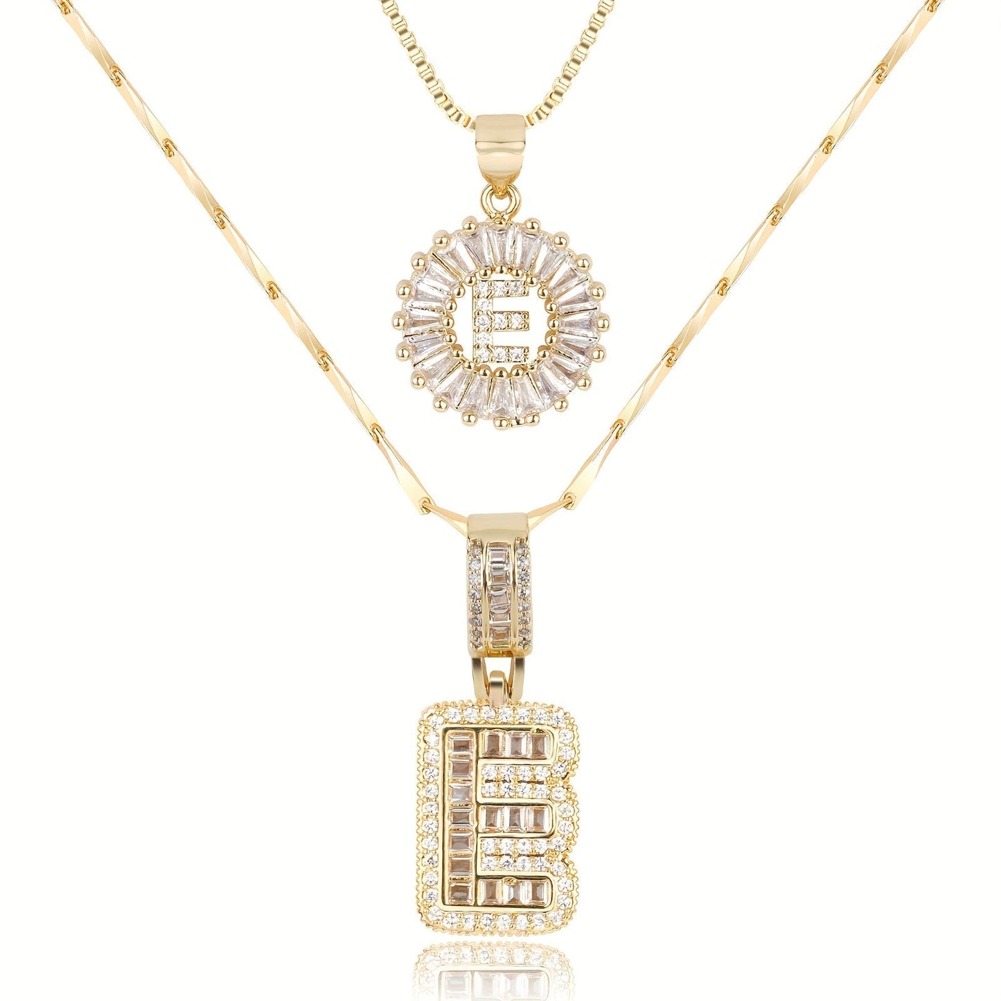 Fine 14k Gold Initial Diamond Pendant Necklace