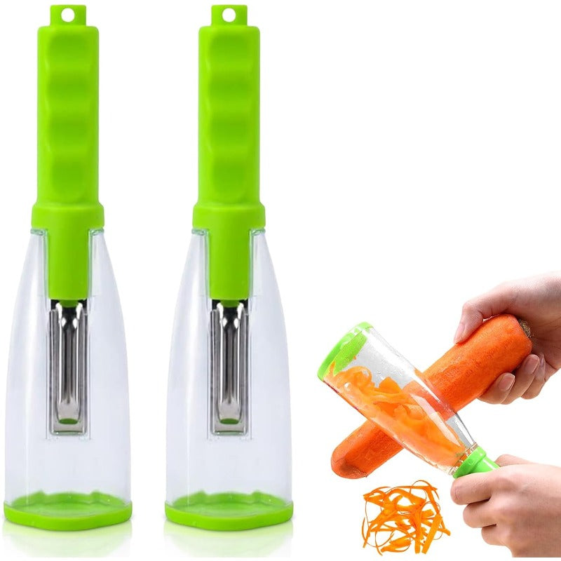 Simple Kitchen Peeler with Built-In Holder - Luxicro