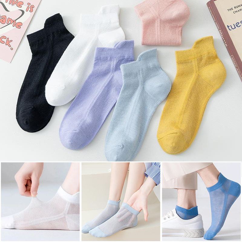 Slim No-Show Grip Socks