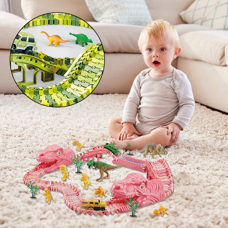 Colorful Toy Train Track Set