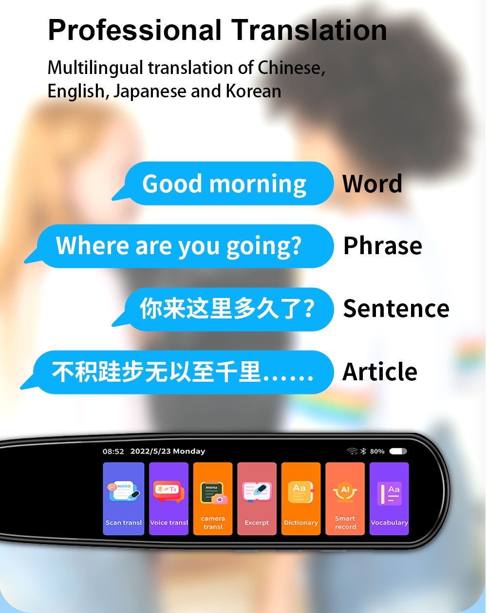 Handheld Electronic Word Translator Scanner Pen