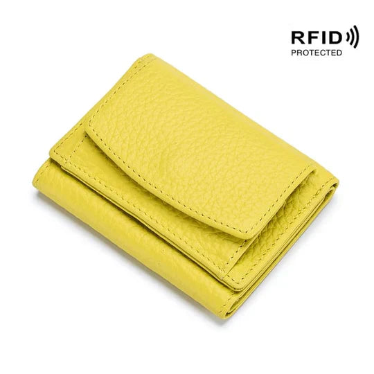 Slim Genuine Leather RFID Wallet Case