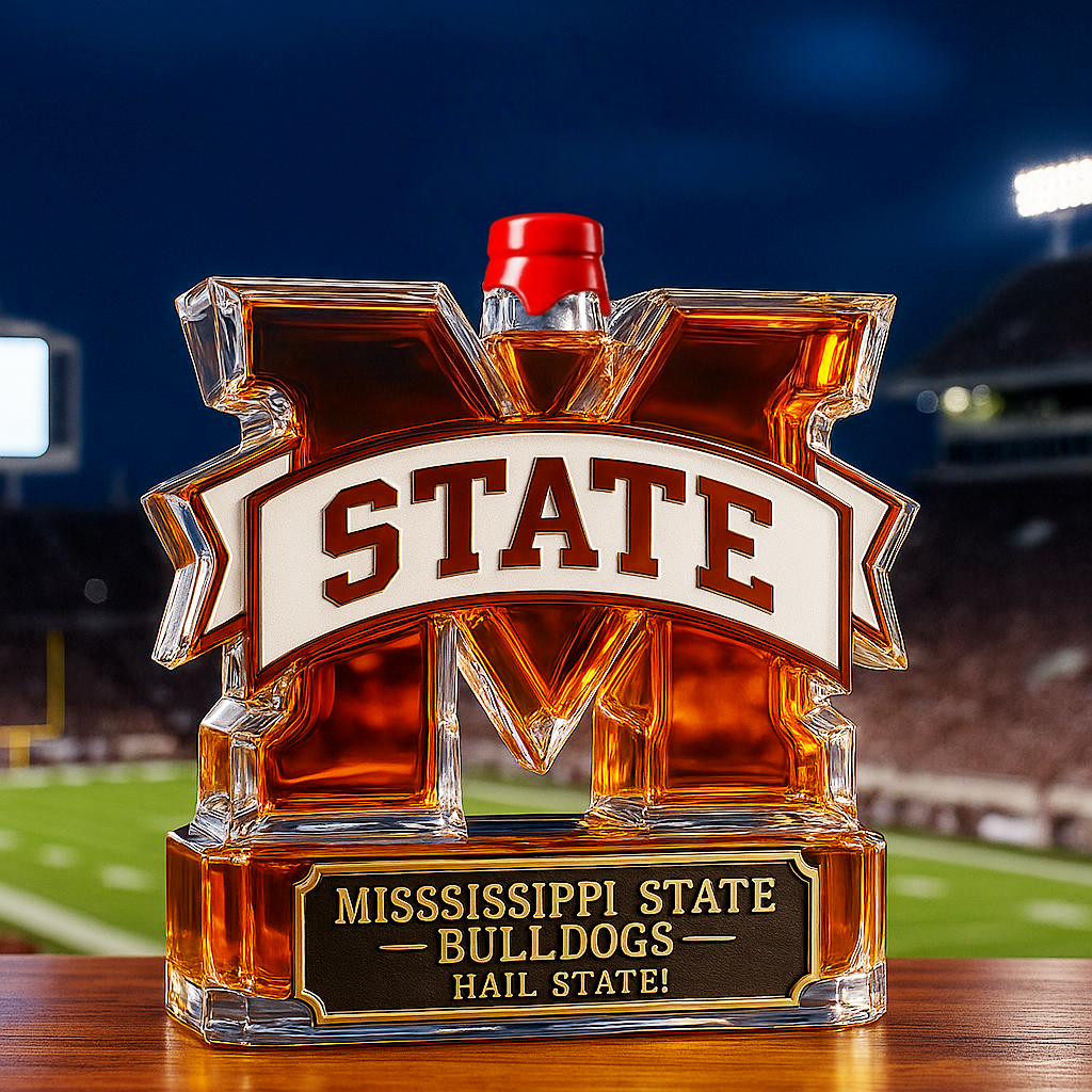 Official MSU Bulldogs Liquor Decanter